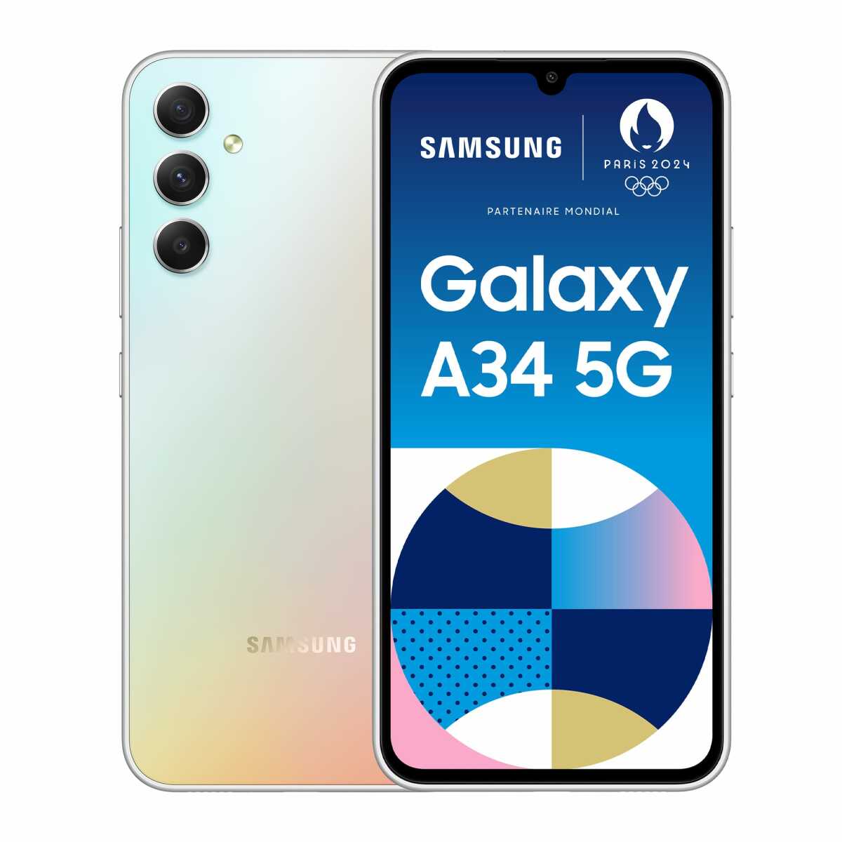 Smartphone Android Samsung Galaxy A34 - 5G - 4/128 Go -  Argenté