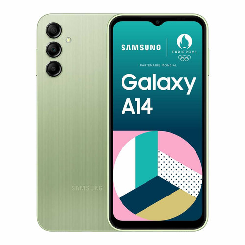 Samsung - Galaxy A14 - 4G - 4/64 Go - Lime Samsung  - Smartphone 4g