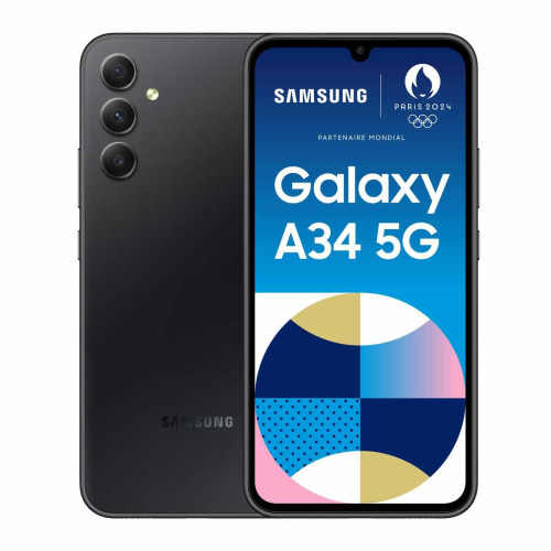 Samsung - Galaxy A34 - 5G - 4/128 Go - Graphite Samsung  - Samsung Galaxy A Téléphonie
