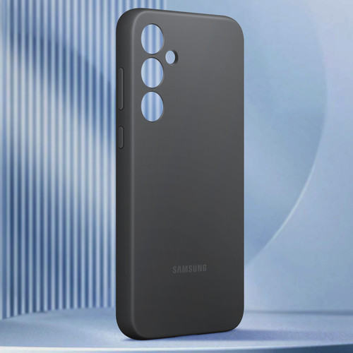 Autres accessoires smartphone Coque en silicone pour Samsung Galaxy A55 5G Noir