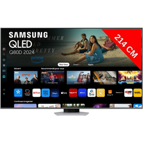 Samsung - TV QLED 4K 214 cm TQ85Q80D Samsung - TV 66'' et plus