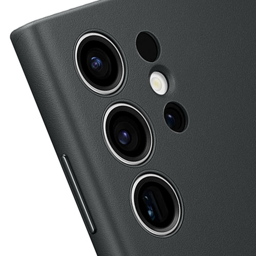 Coque, étui smartphone Coque Cuir pour Galaxy S23 Ultra Original Samsung Série Leather Cover noir