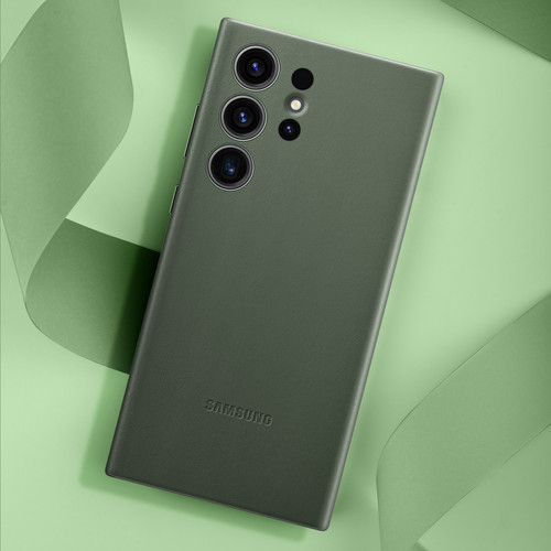 Autres accessoires smartphone Coque en cuir pour Samsung Galaxy S23 Ultra 5G Vert