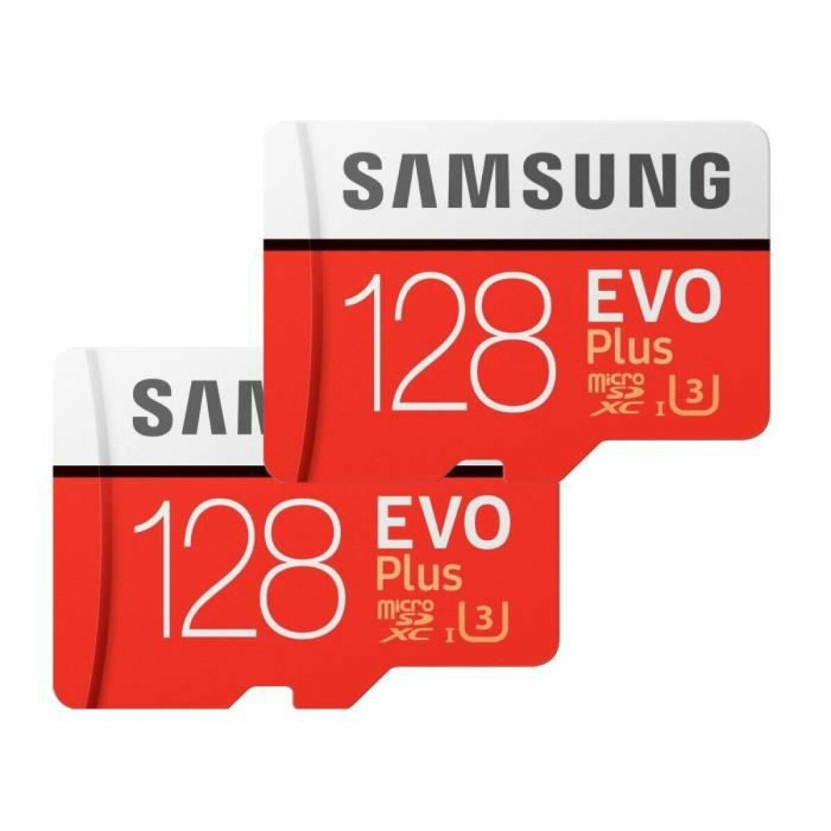 Samsung - 2PCS SAMSUNG EVO PLUS Carte Mémoire MICRO SD SDXC 128Go  MB-MC128HA/EU 100/60Mbs Idéale pr smartphones Android/ caméras d'action - Carte  SD - Rue du Commerce