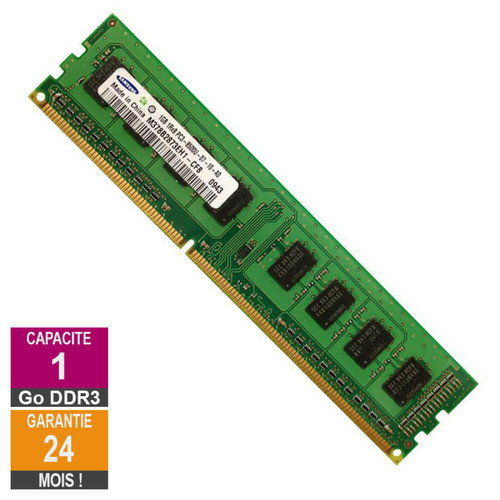 Samsung - Barrette Mémoire 1Go RAM DDR3 Samsung M378B2873EH1-CF8 PC3-8500U 1066MHz 1Rx8 Samsung  - Memoire pc reconditionnée