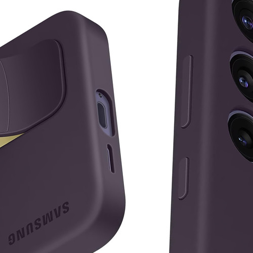 Autres accessoires smartphone Coque en silicone avec lanière pour Samsung Galaxy S24+ Violet Foncé