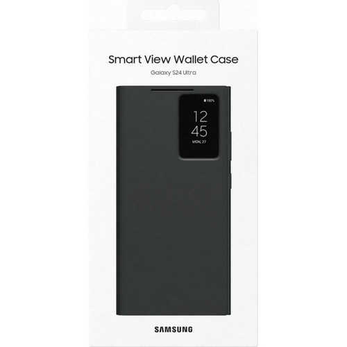 Samsung - Etui Smart View avec porte carte pour Samsung Galaxy S24 Ultra Noir Samsung  - Accessoire Smartphone
