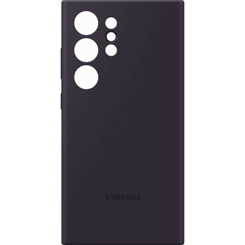 Samsung - Coque en silicone pour Samsung Galaxy S24 Ultra Violet Foncé Samsung  - Bonnes affaires Samsung