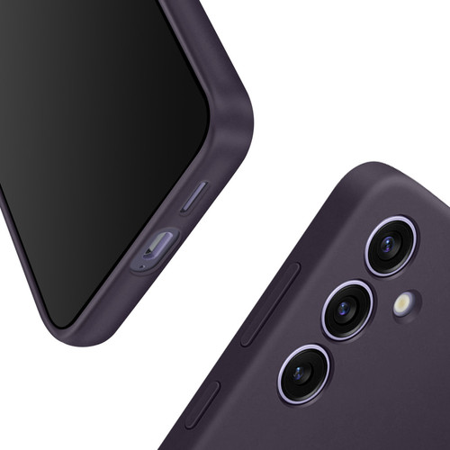 Samsung Coque en silicone pour Samsung Galaxy S24 Violet Foncé