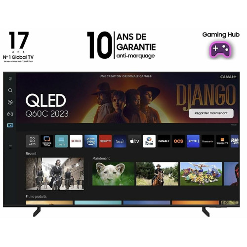 TV 56'' à 65'' Samsung TV QLED 4k 65" 165cm - QE65Q60CAUXXH - 2023