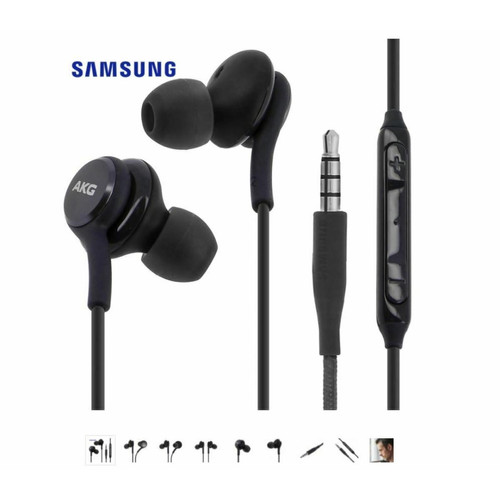 Samsung - AKG EO-IG955 Casque pour Samsung Galaxy S8 et S8 Plus et autre 3.5 Jack Noir - Samsung