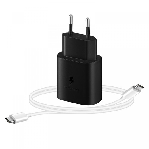 Adaptateur Secteur Universel Samsung Chargeur Samsung USB-C 15W + Câble Noir