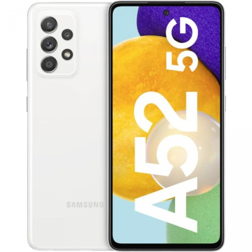 Smartphone Android Galaxy A52 Téléphone Intelligent 6.5" FHD+ Qualcomm Snapdragon 750G 6Go 128Go Android 11 Blanc
