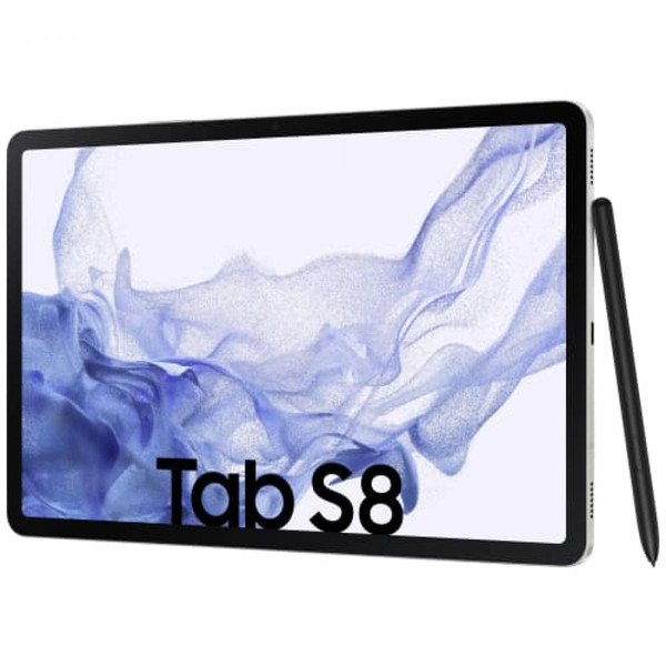 Tablette Android Samsung Galaxy Tab S8 Tablete 11'' WQXGA Qualcomm SM8450 8Go 128Go Android 12 Argent
