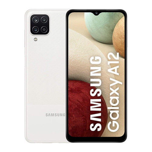 Samsung -Samsung Galaxy A12 (Double Sim, 6.5" - 64 Go, 4 Go RAM) Blanc Samsung  - Samsung Galaxy A12 Smartphone Android