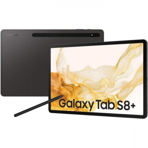 Samsung - Tablette  Tactile - SAMSUNG - Galaxy Tab S8+ - 12.4 - RAM 8Go - 128Go - Anthracite - Wifi - S Pen inclus - Black Friday Samsung Galaxy Tab
