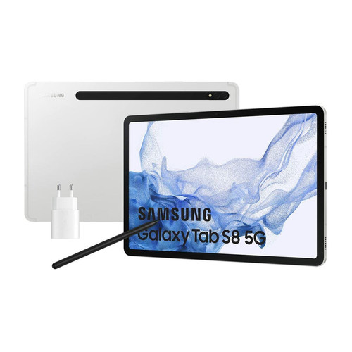 Samsung - Tablette Samsung Galaxy Tab S8 5G Argenté 11" 8 GB RAM 128 GB Samsung  - Samsung Galaxy Tab
