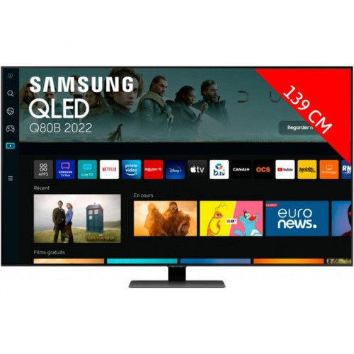 Samsung - TV QLED 4K 138 cm QE55Q80B Smart TV 55 pouces - Smart TV TV, Home Cinéma