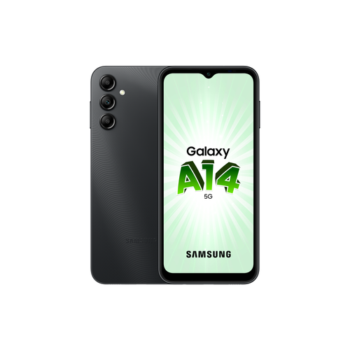 Samsung - Galaxy A14 - 5G - 4/64 Go - Noir - Samsung Galaxy A Téléphonie
