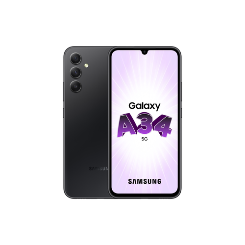 Samsung - Galaxy A34 - 5G - 4/128 Go - Noir Samsung   - Samsung Galaxy A34 5G