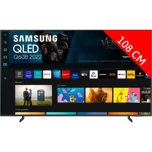 Samsung - TV QLED 4K 108 cm QE43Q60BAUXXC Samsung  - TV 32'' à 39''