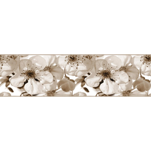 Sanders & Sanders - Sanders & Sanders frise de papier peint adhésive fleurs beige clair - 600070 - 14 x 500 cm - Décoration chambre enfant