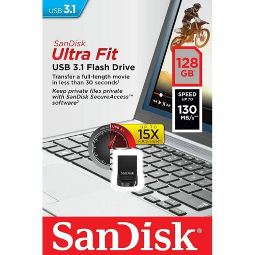 Sandisk 128 Go Sandisk Clé USB Ultra Fit CZ430 USB 3.0 130Mo/s [dernière version]