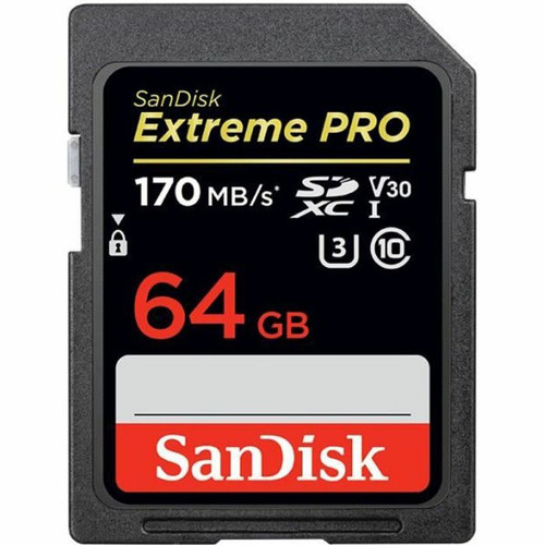Sandisk - Carte SD SanDisk Extreme Pro SDHC SDXC UHS-I Classe 10 170M - S Carte mémoire 64G Sandisk - Carte SD