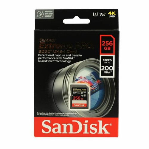 Sandisk SanDisk SD Carte Mémoire 256Go Extreme Pro SDHC SDXC UHS-I Classe 10 200M-S U3 V30 4K Carte Vidéo nouvelle arrivée 2020