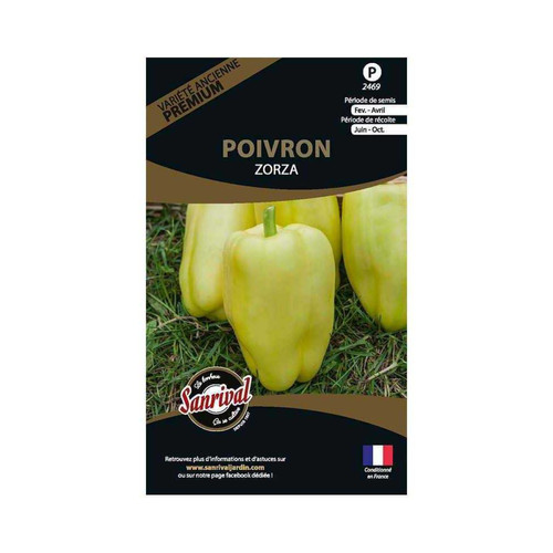 Sanrival - Graines potagères premium poivron Blanc Zorza Sanrival  - Graine & potager Rare