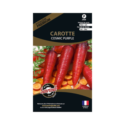 Sanrival - Graines potagères premium carotte Cosmic purple Sanrival  - Marchand Jardindeco