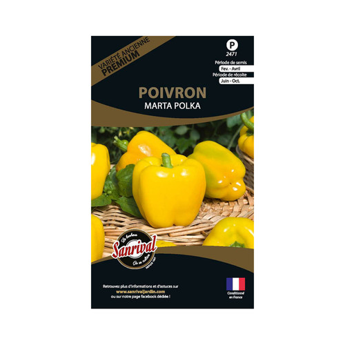 Sanrival - Graines potagères premium poivron Polka Sanrival  - Graine de fleur et potager