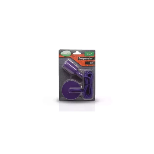 Sans Marque - Suspension Noire avec douille E27 avec câble 2m Violet Sans Marque  - Douilles électriques