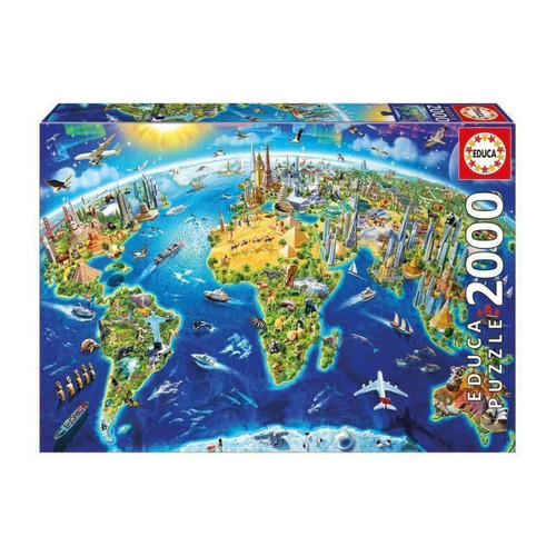 Sans Marque - EDUCA - Puzzle Symboles du Monde 2000pcs Sans Marque  - Jeux d'adresse
