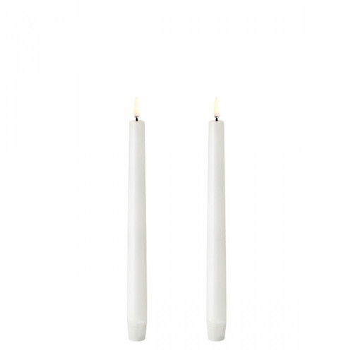 Sans Marque - Lot de 2 chandelles LED 2.3x25cm Sans Marque - Maison Blanc coton