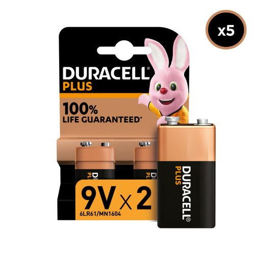 Duracell - 5x2 Piles Duracell Plus 9V Duracell  - Piles spécifiques Duracell
