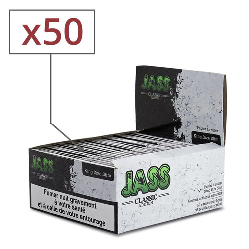 Jassz - Pack 3 Boites de Feuilles à rouler JASS Slim soit 150 Carnets - Cendriers