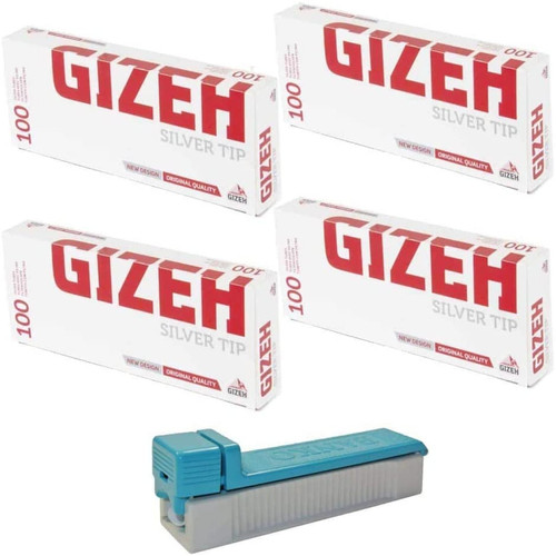 Sans Marque - Pack tubeuse a cigarette Banko avec 4 boites de tubes Gizeh Silver Tip Sans Marque  - Marchand Hard n discount