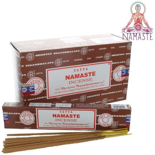 Encens Sans Marque Encens indien relaxation Namaste Satya 12x (144 batons soit 1 boite complète)