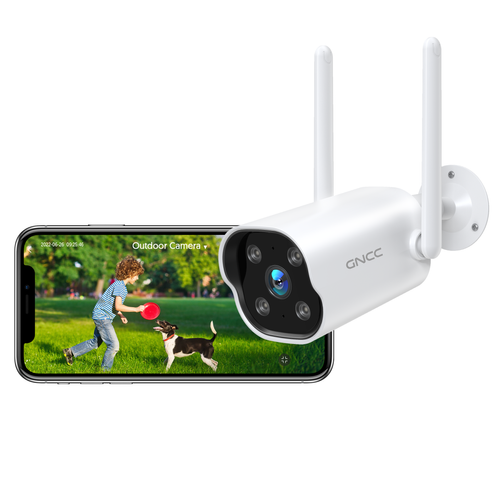 Sans Marque - GNCC 2K Caméra de Surveillance WiFi Extérieur Full HD, Caméra IP Étanche IP65 avec Vision Nocturne, Détect de Mouv, Support Alexa - Camera hd