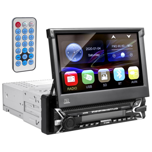 Sans Marque - Autoradio multimédia Audiocore Bluetooth mains libres LCD 7" écran tactile 1 DIN - Enceinte et radio
