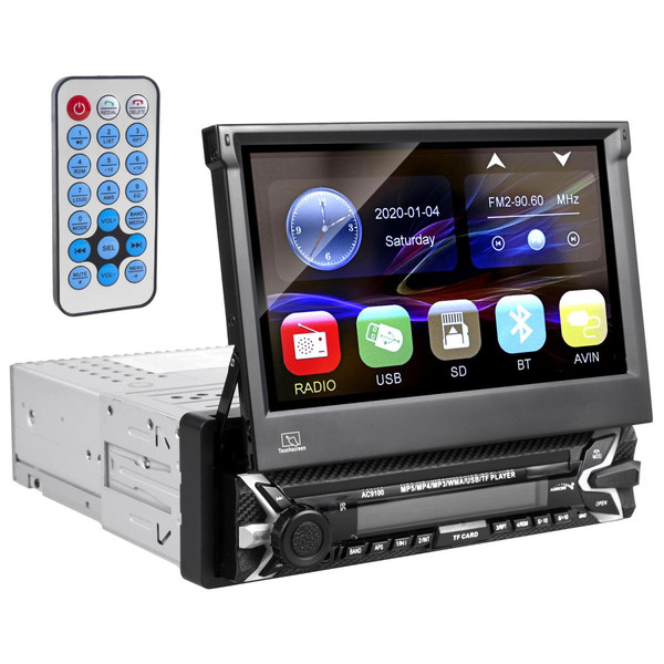 Radio Sans Marque Autoradio multimédia Audiocore Bluetooth mains libres LCD 7" écran tactile 1 DIN