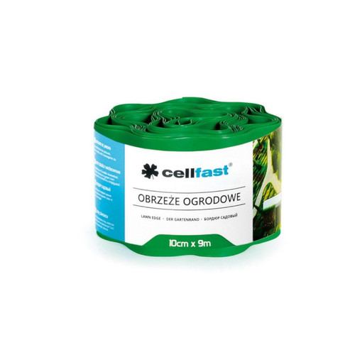 Sans Marque - Bordure de pelouse ondulé Cellfast 100mm x 9m en PVC flexible Vert - Bordurette