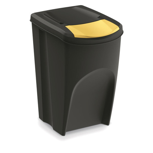 Sans Marque Ensemble de poubelles de recyclage Keden Sortibox 3x35L noir