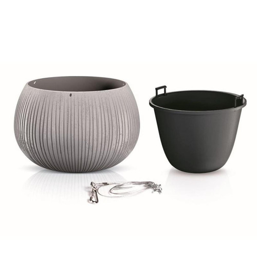 Sans Marque - Pot de fleurs 3,9L suspendu Beton Bowl WS DKB290WS-422U grise Sans Marque  - Pots, cache-pots
