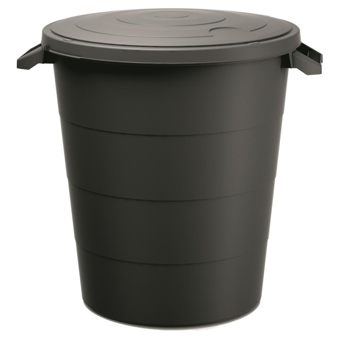 Sans Marque Poubelle avec poignées pour ordures, déchets Keden SMOOTH - noir recyclage 120 litres