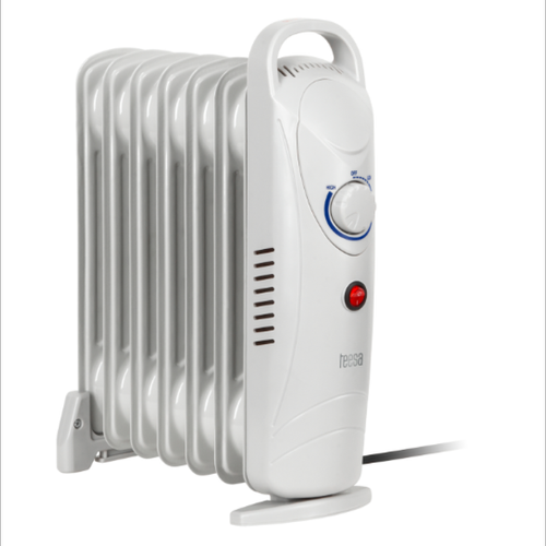 Sans Marque - Radiateur électrique à huile Teesa TSA8035 800 W (7 ailettes), avec thermostat, blanc Sans Marque  - Chauffage