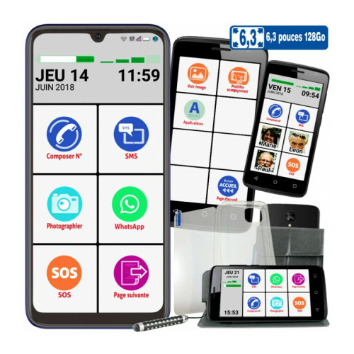 Sans Marque - Le smart initial 6,3p 128 giga Sans Marque   - Smartphone Mediatek mt6762