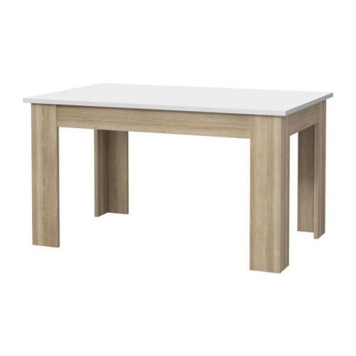 Sans Marque - PILVI Table a manger - Blanc et chene sonoma - L 140 x I90 x H 75 cm Sans Marque  - Tables à manger Sans Marque