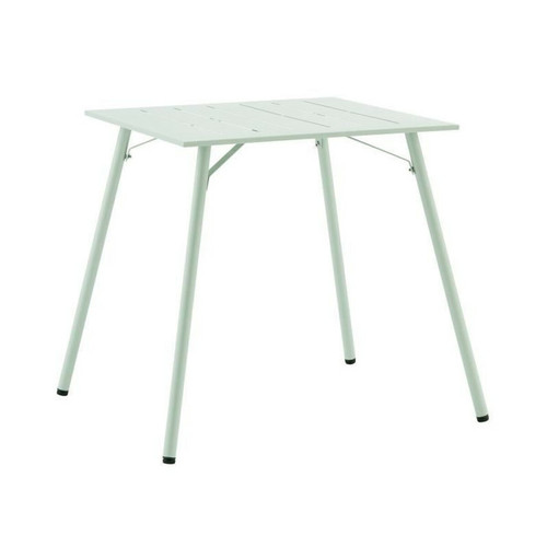 Sans Marque - Table de jardin carre - 70 cm - Acier - Vert Celadon - Ensembles tables et chaises